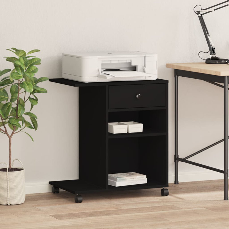 68.5cm H x 60cm W Printer Stand, Black