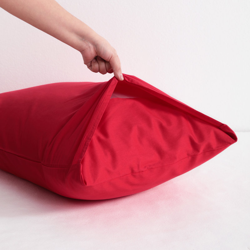 Ensemble de taies d'oreiller 100% coton Akeda, Rouge