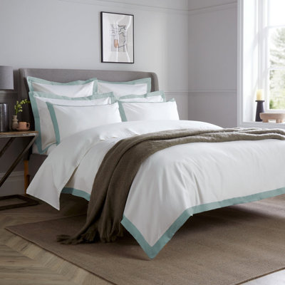 Luxury 800 Thread Count Contrast Wide Border Sateen Duvet Cover
