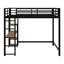  Lit mezzanine en métal Byblos avec bureau intégré et tablettes de rangement