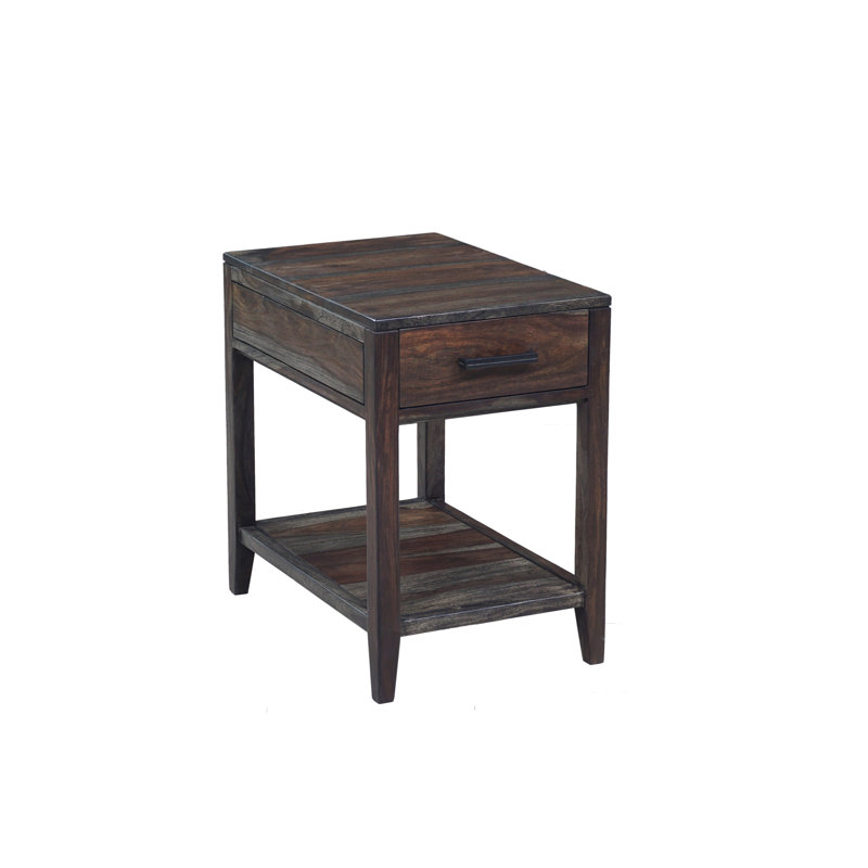 Gaugain Solid Wood End Table with Storage
