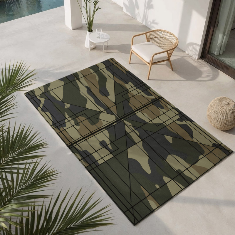 Shield Flow Indoor And Outdoor Area Rug, Rectangle 8' x 10'