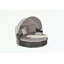 Outdoor Patio Round Daybed with Retractable Canopy and Storable Table-1910798212