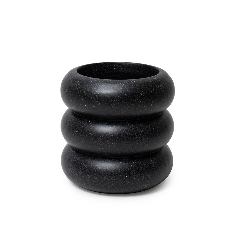 Jardinière Rampaal de 14 pouces de hauteur, Noir