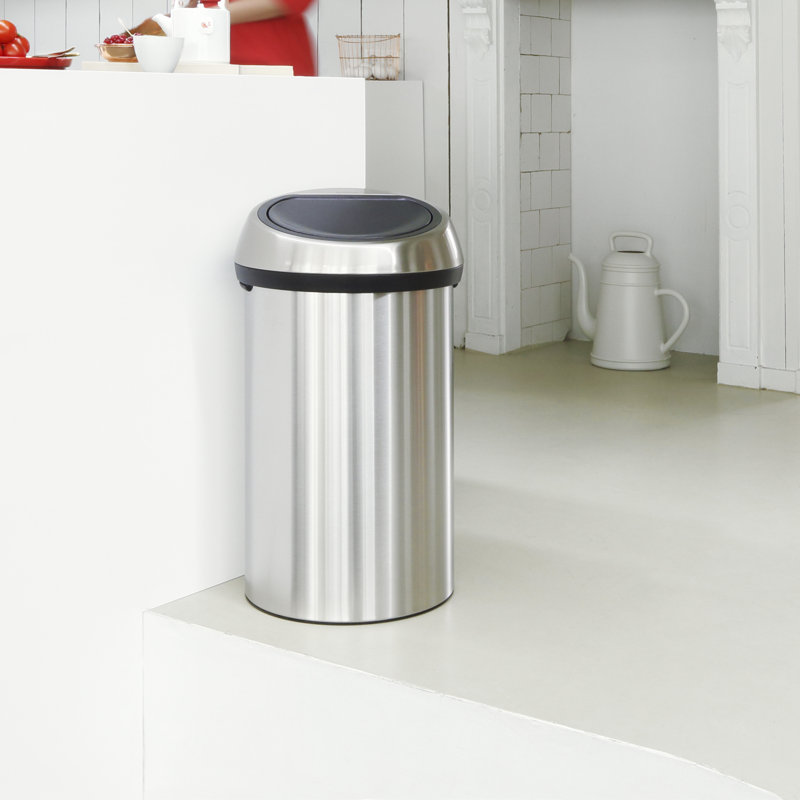Brabantia 60 Litre Touch Bin, Matt Steel / Matt Steel