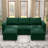 BOX MODULE STO SOFA 90'' 5 Piece Upholstered Modular Sectional Sofa with Storage-108376993