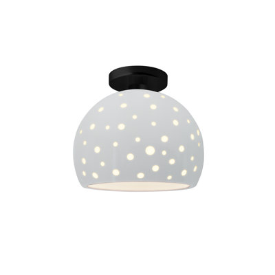 Oulman semi-encastré - blanc brillant - noir mat - l 10 po x H 9 po - ampoule remplaçable