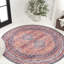 Tapis terre cuite / bleu marine lavable à la machine Lesandra-1658736735