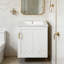 Armoire de salle de bain avec lavabo, 1 porte et tablette latérale-717420949