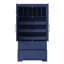 Garde-manger autoportant 40 po x 18 po x 72,6 po Farmhouse - 4 portes, plateaux coulissants, tiroirs, rangement pour moules à gâteaux, bleu-1314093227