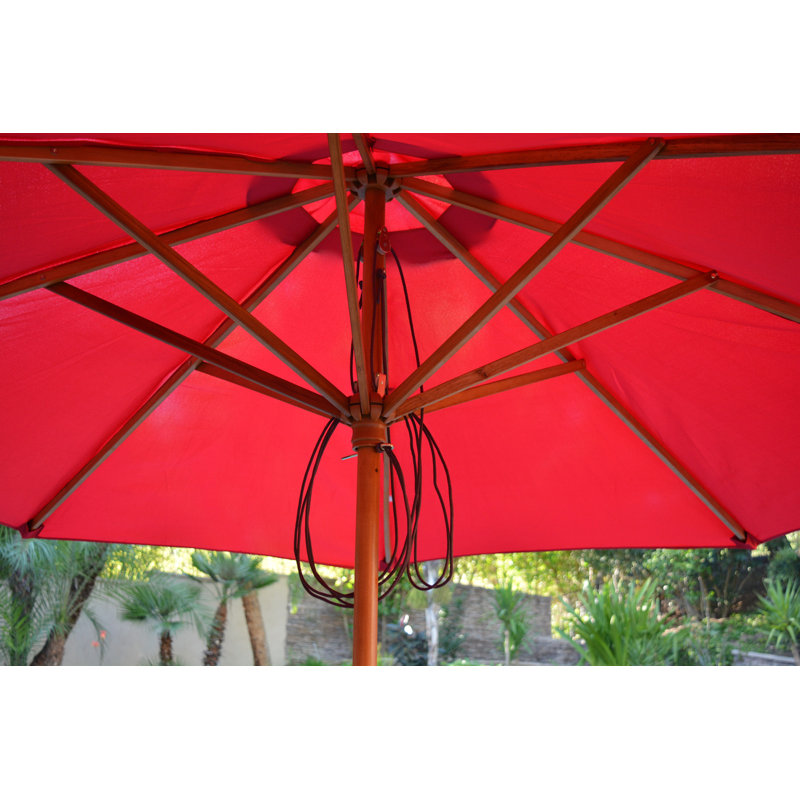 105'' Red Wood Market Patio Umbrella