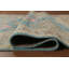 Tapis turc bleu à motif floral Oushak