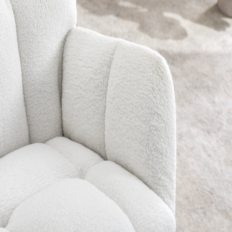 Chaise de chambre de bébé à bascule Teddy, Ivoire ivoire