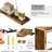 Floating Wall Shelves 15.8" Set Of 4, Rustic Wood With Invisible Brackets For Bathroom, Living Room, Bedroom, Kitchen
