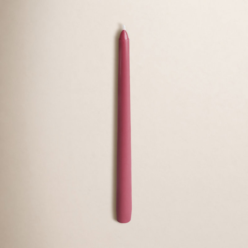 Unscented Taper Candle, Burgundy