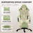 Ergonomic Gaming Chair with Footrest and Lumbar Support, Breathable Fabric Office Chair with Cooling Gel Seat Pad and Storage Bag, Home Computer Desk Chair-862876705