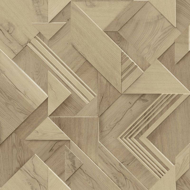 Cassian Geometric Roll, Light Brown