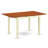 3 Piece Kitchen Table & Chairs Set Contains a Rectangle Dining Room Table with Butterfly Leaf and 2 Solid Wood Seat Chairs, Buttermilk & Cherry-1092839017