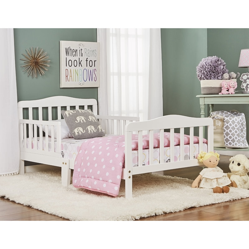 Lit classique en bois massif pour tout-petit, Blanc