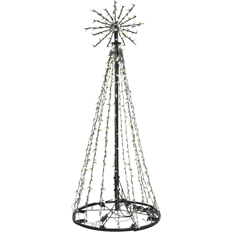 9-Ft Warm White LED Light Tree with Starburst Topper