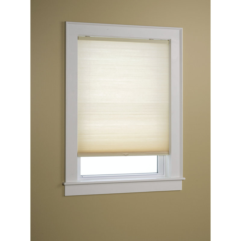 Cordless Semi Sheer Cellular Shade, Natural, 33" W 