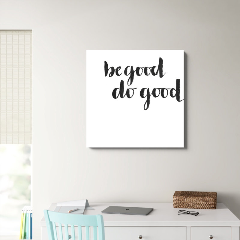 «Simple Mantras I» par Grace Popp - Art textuel sur toile tendue, H 30 po x l 30 po