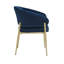 Chaises de salle à manger rembourrées en tissu moderne (ensemble de 2) - Chaises d'appoint à dossier incurvé en métal-889820742