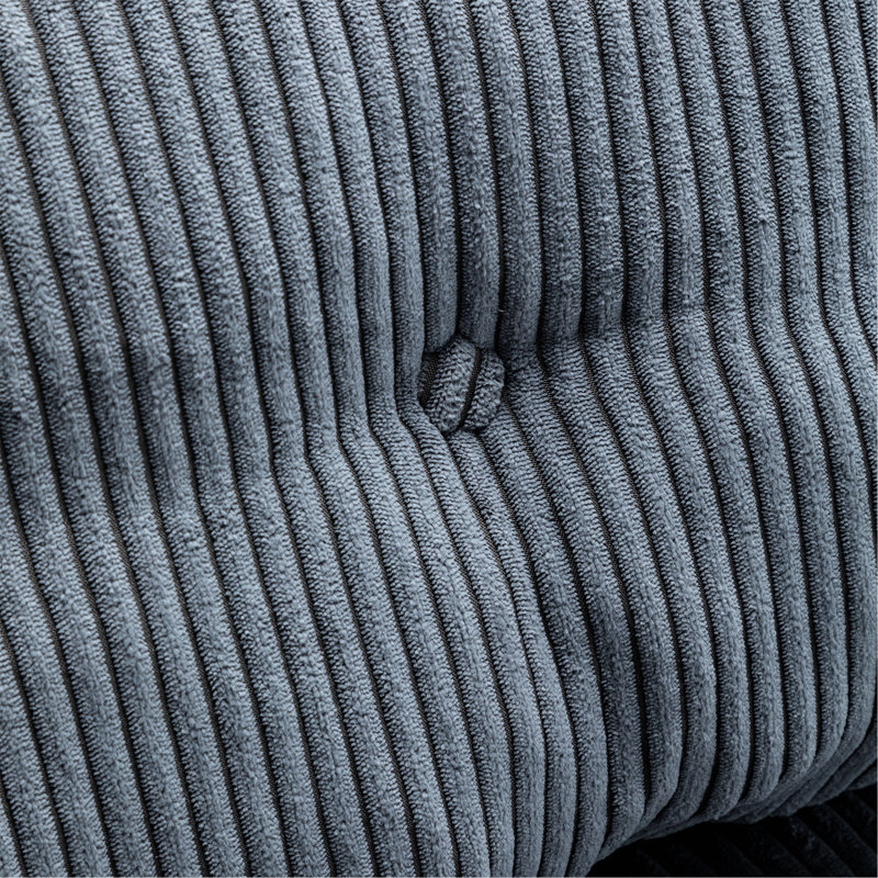 Fauteuil convertible moderne avec coussin pour le salon et la chambre à coucher, Dark Gray Corduroy