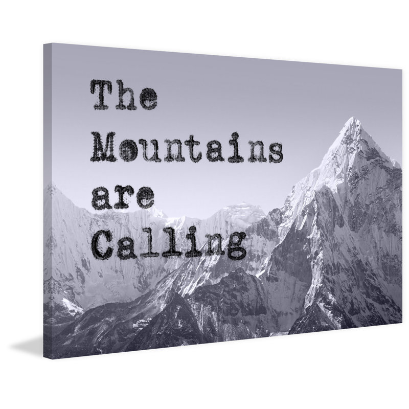 «The Mountains Are Calling II», reproduction d'impression sur toile tendue, H 8 po x l 12 po x P 1,5 po