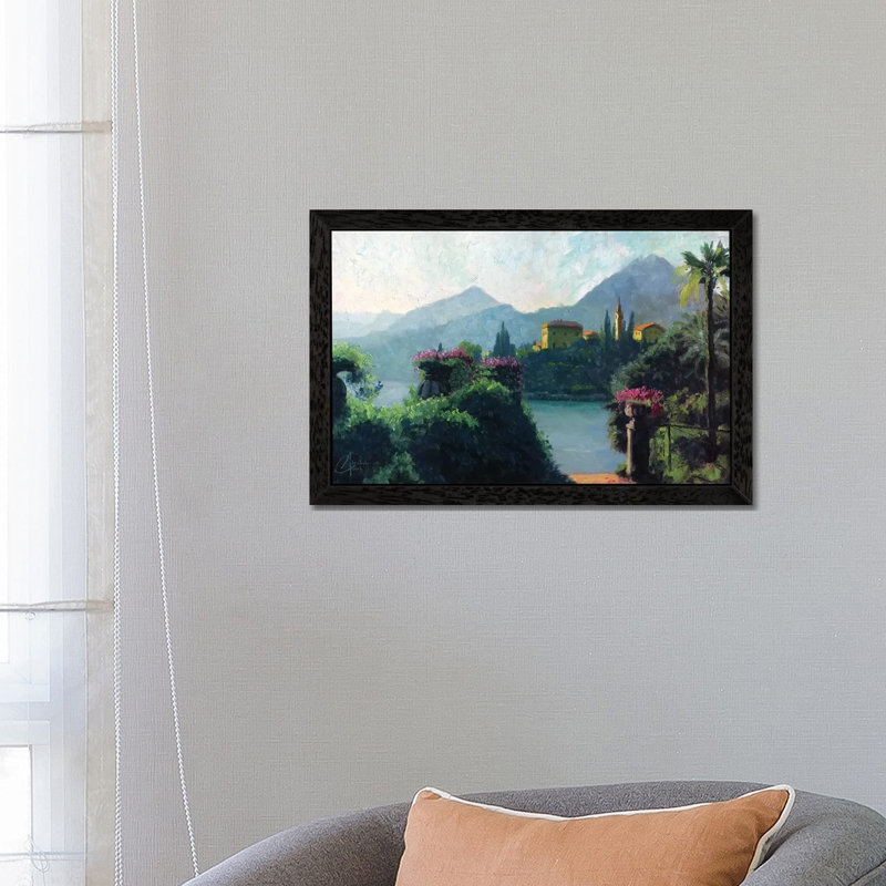 Lake Como, Italy - Wrapped Canvas Painting, Black Framed, 66.04 cm H x 45.72 cm W