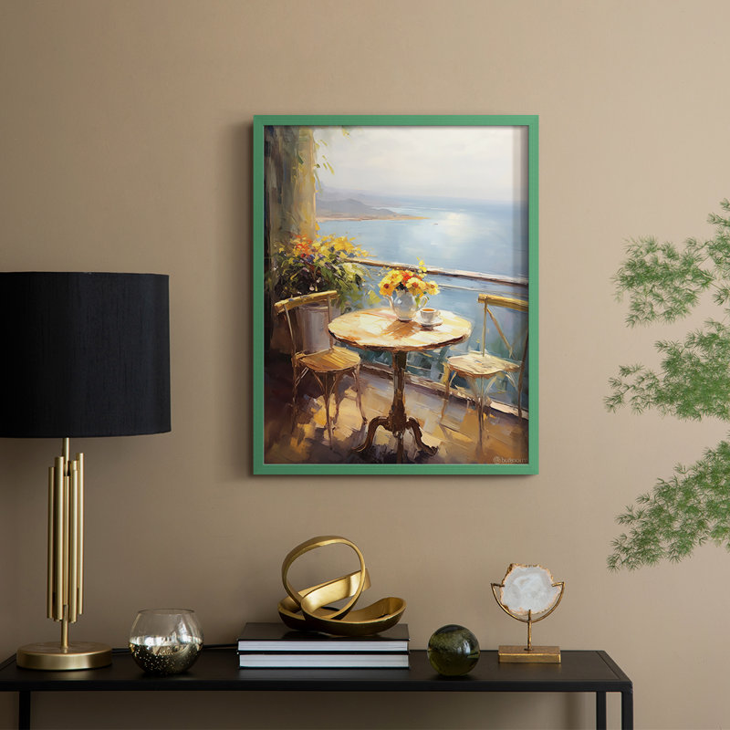 Reproduction encadrée FLORAL Series DCCXLIX - bois massif, Vert, H 30 po x l 24 po