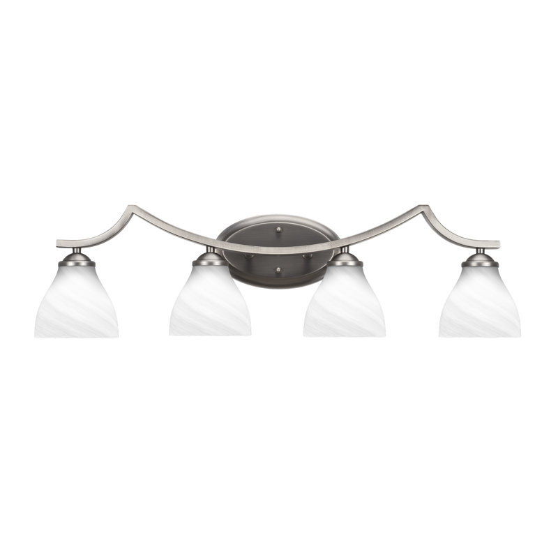 Zilo 4 Light Bath Bar, White, Graphite