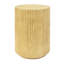 Table d'appoint cylindrique en brun antique, réaliste, pouvant supporter un poids de 200 lb, table en oxyde de magnésium brun prête à l'emploi, design classique et bon pour le salon