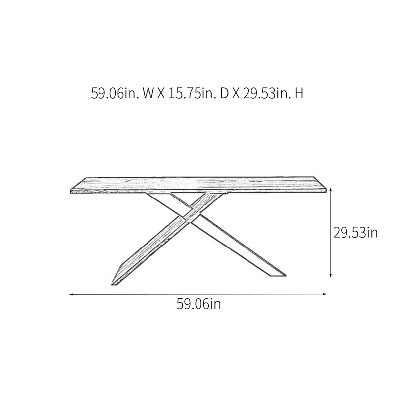 Console Modern Minimalist, H 29,53 po x l 59,06 po x P 15,75 po