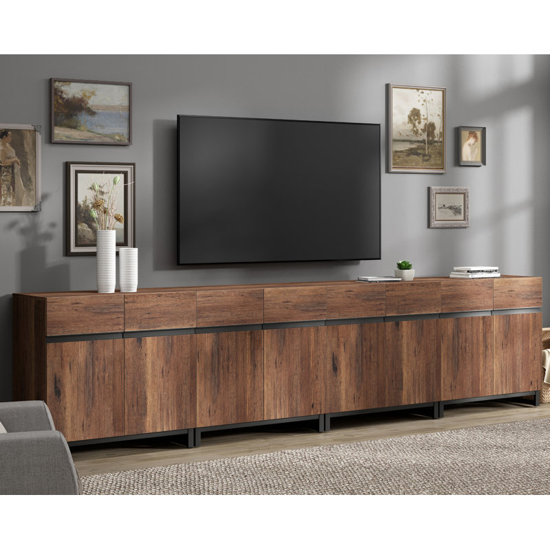 Aadam 63' W Storage Credenza, Brun, 30.6"H x  125.9"L x 15.6"W