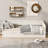Wooden Daybed with Trundle Bed and Two Storage Drawers