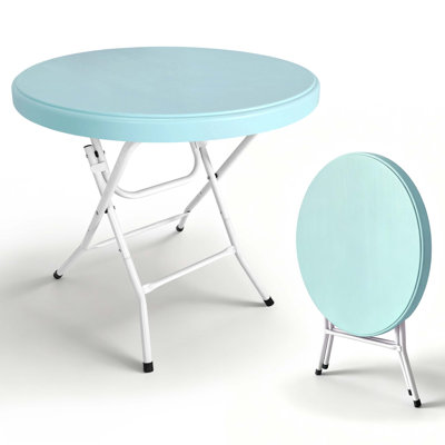 Table de bistro ronde pliable durable pour les événements et les fêtes en plein air avec installation facile