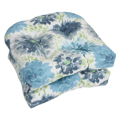 19-Inch Rounded Back Outdoor Chair Cushions (Set Of 2)
