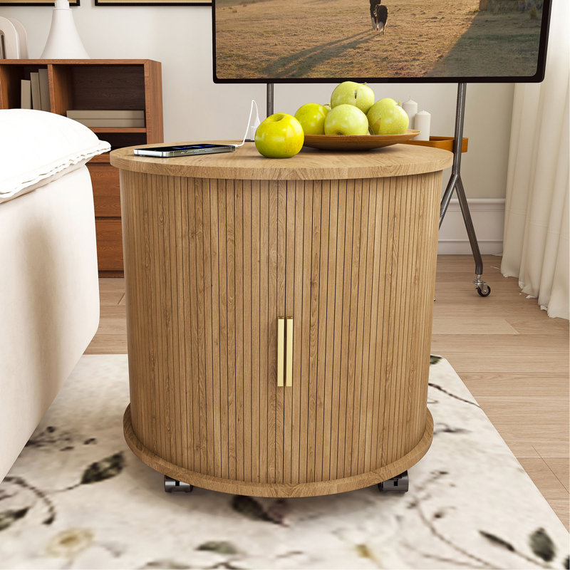 Table de bout cylindrique Mid Century