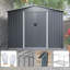 Cadre extérieur en alliage d'aluminium pour abri de jardin avec porte à charnière-125096992-125096995