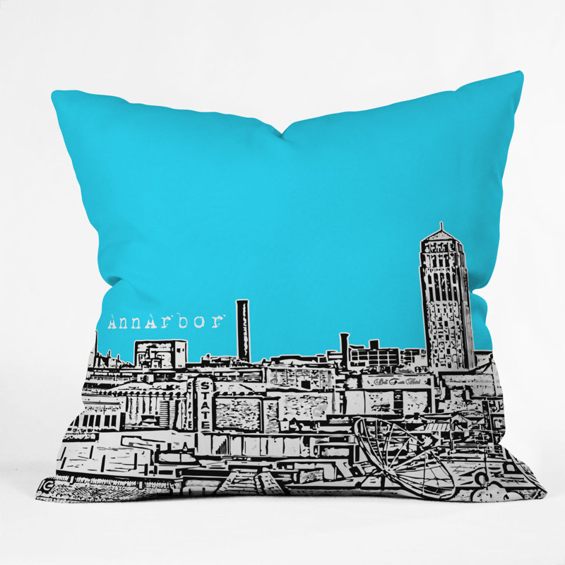Reversible Throw Pillow, 20" x 20", Persimmon
