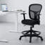 Chaise de dessinateur, chaise de bureau haute avec dossier en maille, accoudoirs, chaise de bureau ergonomique de direction avec repose-pieds.