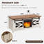Colfax 48'' Coffee Table with 13'' Electric Fireplace & Sliding Barn Doors-103950111
