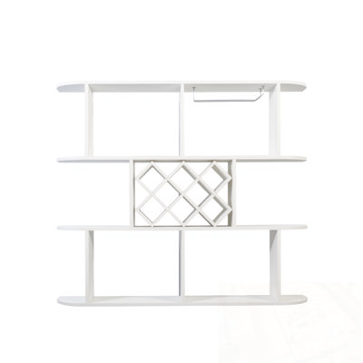 Wall Mounted 3 Tier Wine Rack With Wine Glass Holder by Latitude Run