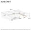 Lit plateforme double en bois pleine grandeur avec garde-corps et tablettes de rangement, base de lit en bois durable, blanc-1691452876-1691452877