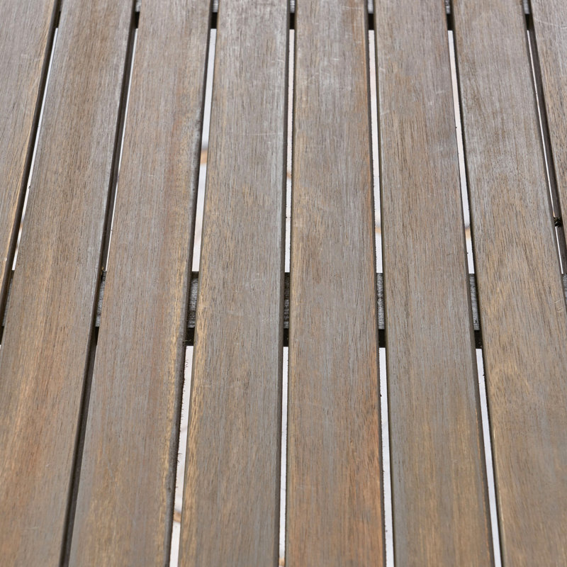Table en bois gris, 122,2 cm x 122,2 cm, décor extérieur moderne, gris au choix