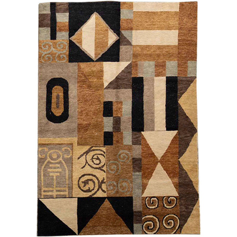 Himalayan Hand Woven Wool Geometric Area Rug
