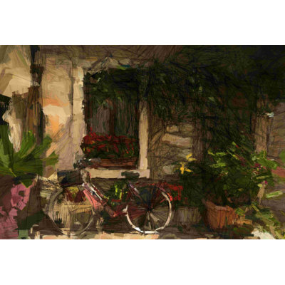 Leaning Bike - Wrapped Canvas Print