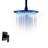 FontanaShowers Matte Black Bathroom Rain Shower System with LED Color Wall Mounted Brass Shower Set