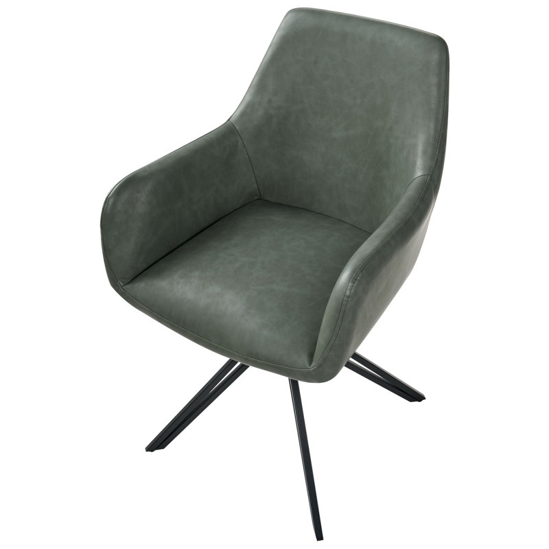49cm H Upholstered Full Back Armchair, Green